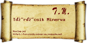 Töröcsik Minerva névjegykártya